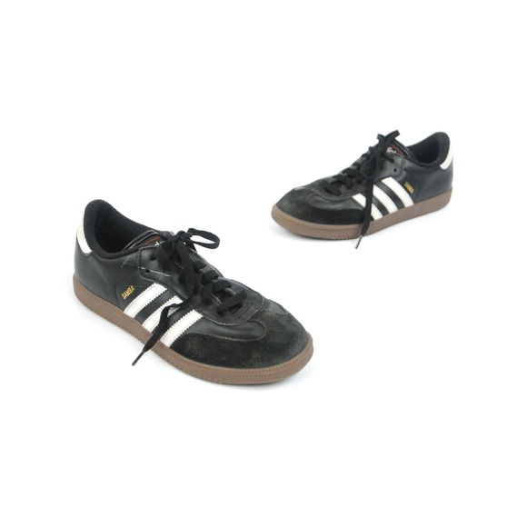 black leather sambas